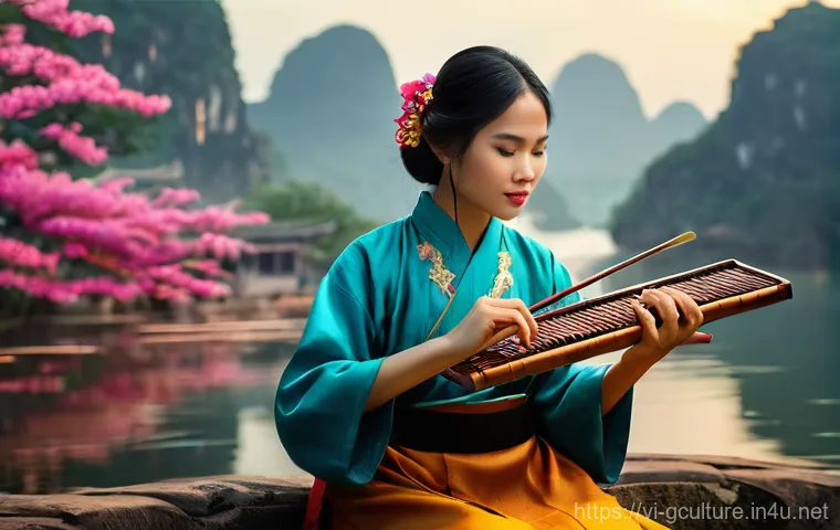 문화적 정체성과 글로벌화 - **Prompt:** A group of stylish Vietnamese Gen Z individuals (two young women and one young man) prou...